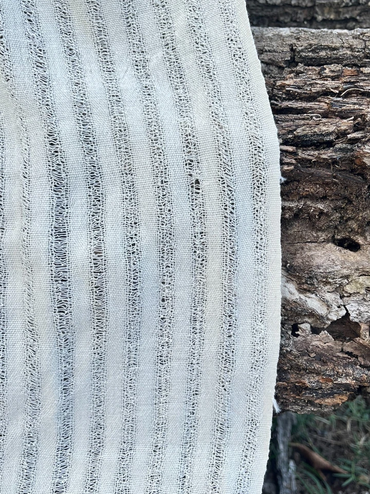 Handwoven Natural Organic Cotton Fabrics, Hand Loomed Unique Textured Fabric. - Image 4 of 4