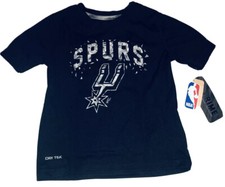 NBA PRIME SAN ANTONIO SPURS 100 Polyester short sleeve SHIRT youth Boys NEW