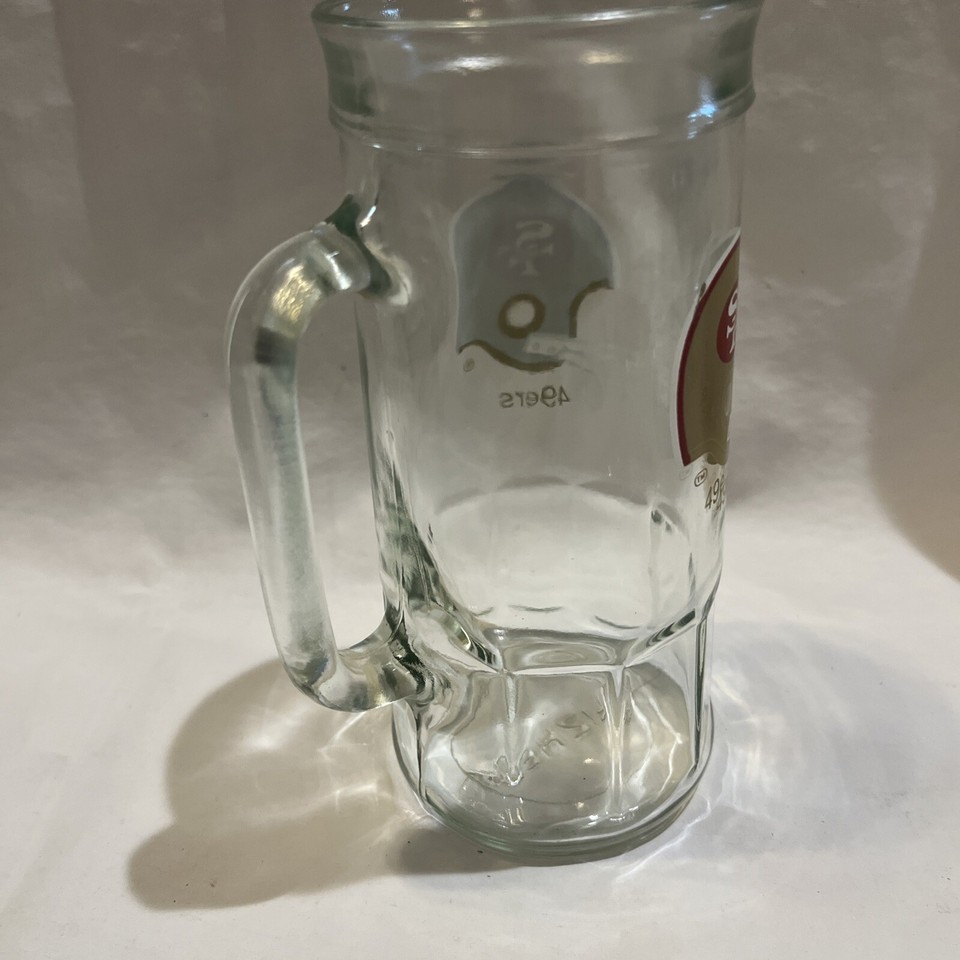 Vintage 1980's San Fransisco 49ers NFL Football Fisher Peanuts Glass