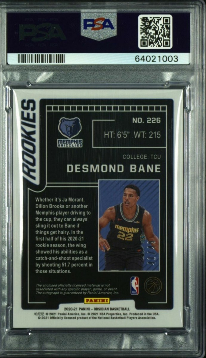 2021-22 obsidian desmond bane auto rc