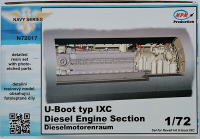 MW22 CMK N72017 U-BOOT IX DIESEL ENGINE SECTION 1/72
