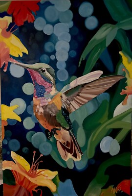 art paintings original,colibrí
