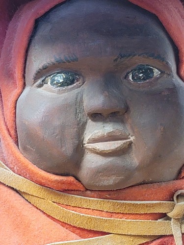 Native American Lg Wooden Carved Papoose Six Flags Over Texas Attraction Prop - Picture 8 of 9
