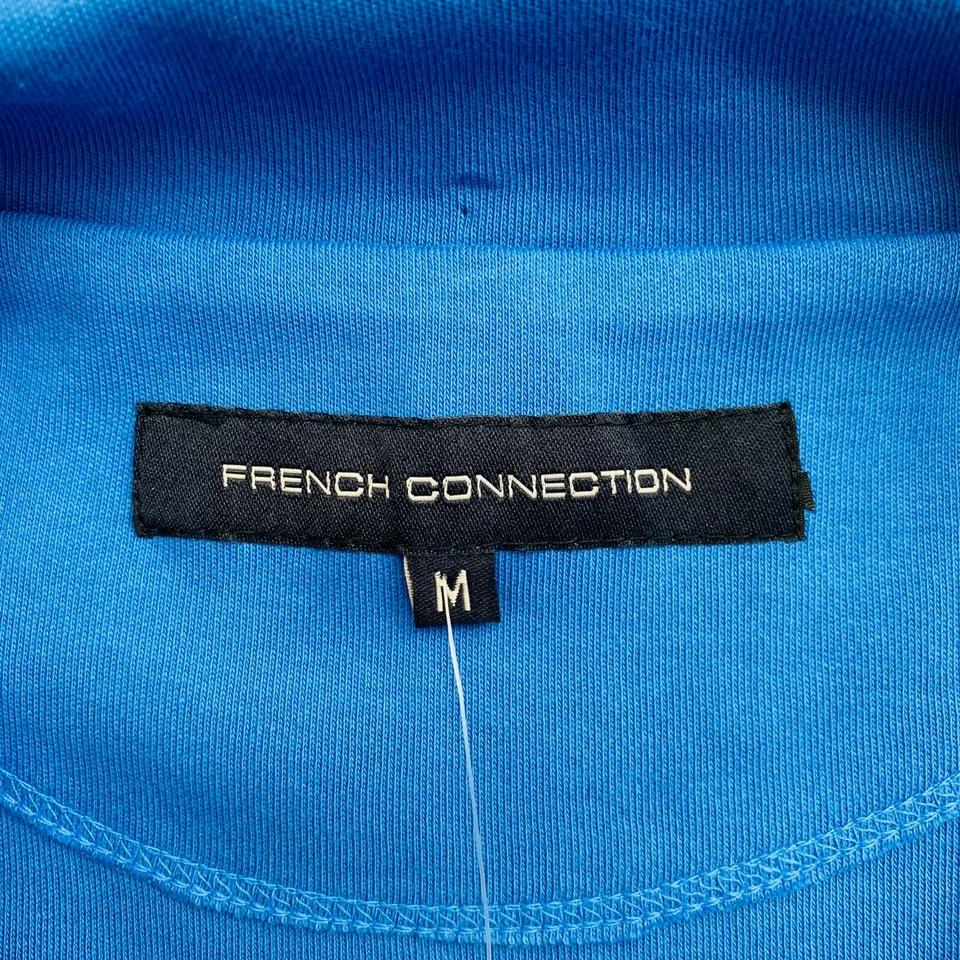 FRENCH CONNECTION Maglione Blu Con Zip Completa Taglia M L XL - Immagine 4 di 4