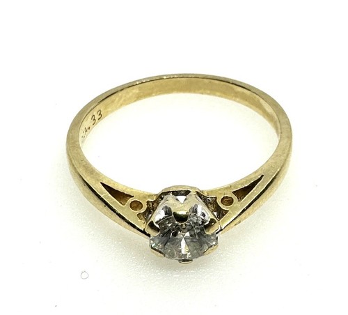 18ct Gold Diamond Ring 18K Yellow Gold 0.33ct Diamond Engagement Ring Vintage - Picture 24 of 24