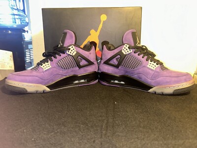 Travis Scott Jordan 4s Purple And Black Air 4s X Travis Scott
