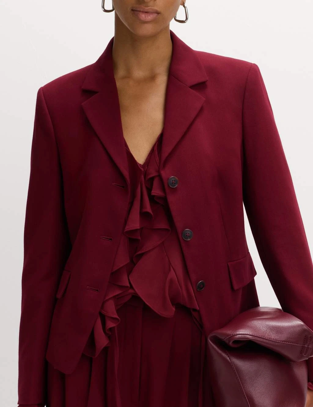 Marks & Spencer Womens Casual Blazer in Wine - M&S
Opens in a new window or tab
