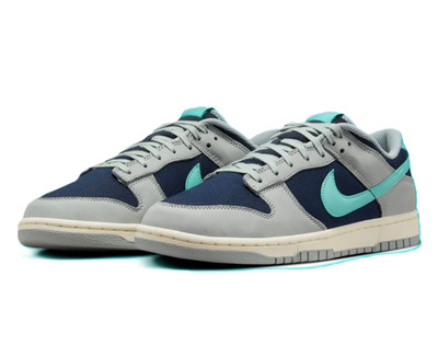 Nike Men's Dunk Low Premium Dark Obsidian/Green Frost/Gray FB8895-001 i