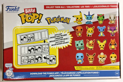 Funko Bitty POP! 4 Different Pokemon Set of 4 in 1 Pack Charmander