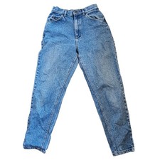 Y2K Vintage Lee High Waisted Mom Jeans 8 Medium Acid Wash Blue Tapered Leg 90s