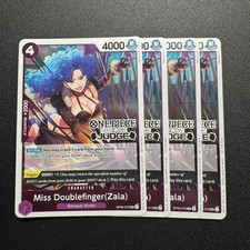 4x Miss Doublefinger (Zala) OP05-073 Judge Stamped - One Piece TCG Promo