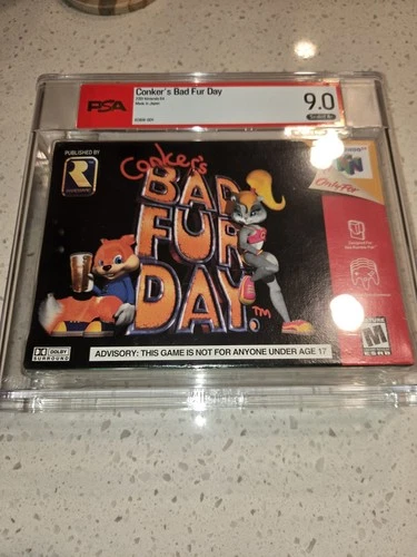 Conker's Bad Fur Day Nintendo 64 N64 Graded PSA WATA 9.0 A+ NEW Factory Sealed