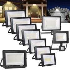 10W-500W LED Strahler Außen Fluter ohne/mit Bewegungsmelder Scheinwerfer Lampe
