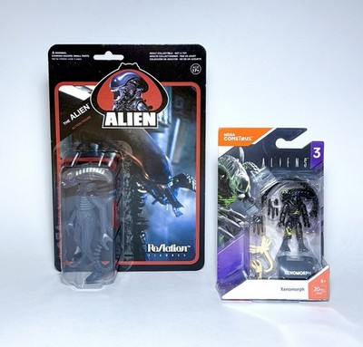 Aliens Mega Construx Xenomorph (Mint, SEALED!), Reaction Alien, Lot of 2