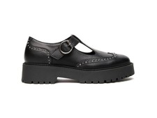 NeroGiardini Mary Jane Platform in Pelle Nera con Borchie