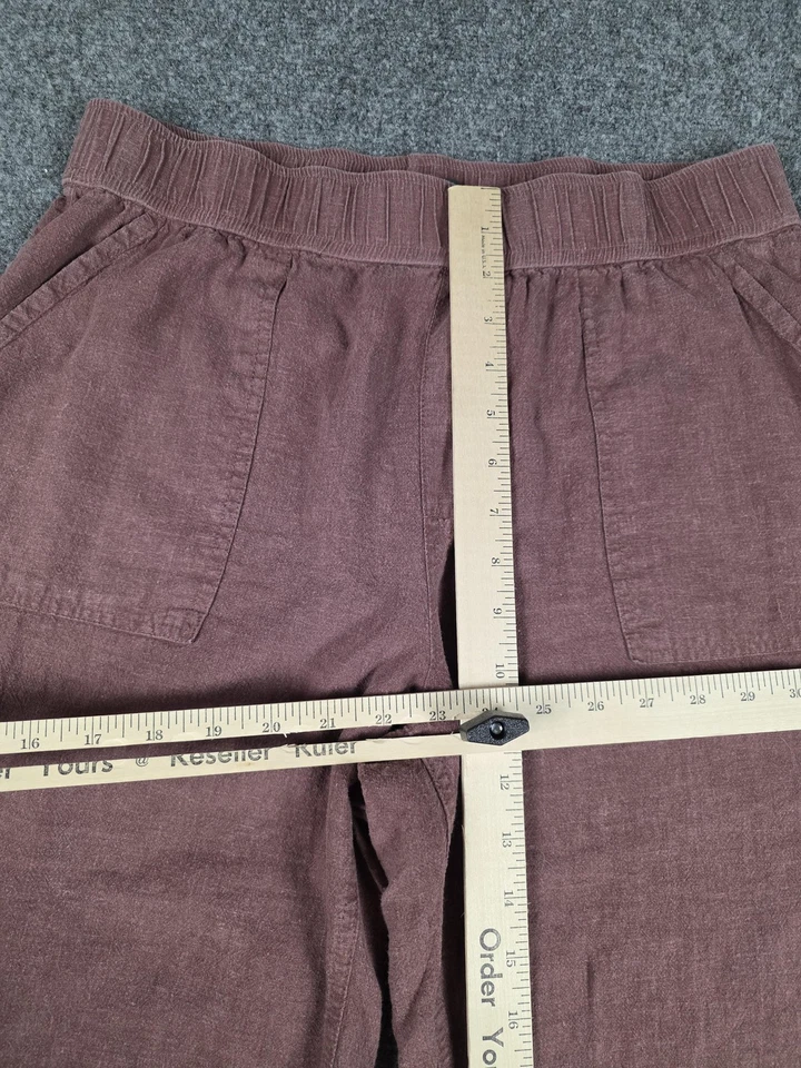 Pantalones de cáñamo Toad & Co Taj para mujer medianos malva pierna ancha cintura elástica Foto 3 de 4