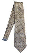 Nordstrom Men's Silk Neck Tie Yellow And Blue Made in USA