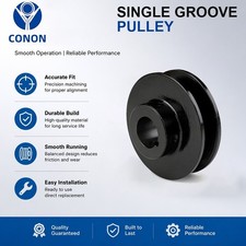 Single groove Pulley 100mm shaft size 5/8" 16mm bore Cast Iron screw V Section A