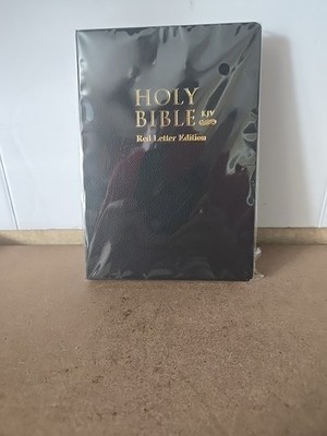 Holy Bible KJV Red Letter Edition Old and New Testament Black Cover Sealed