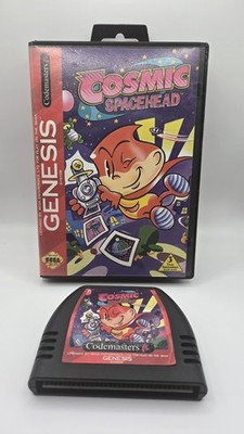 Sega Genesis Game Cosmic Spacehead In Box *No Manual*