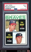 1964 Topps #541 Phil Niekro / Phil Roof Braves RCs RC HOF PSA 7 - NM