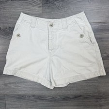 Vintage Abercrombie Fitch Outdoors Women s Button Up Khaki Shorts Size 6 Y2K