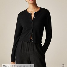 J.Crew Featherweight cashmere cardigan Jet Black XS