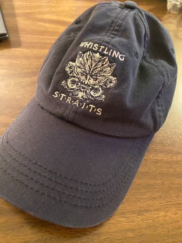 Lightweight- Whistling Straits - Black Adjustable Golf Hat By American Needle...