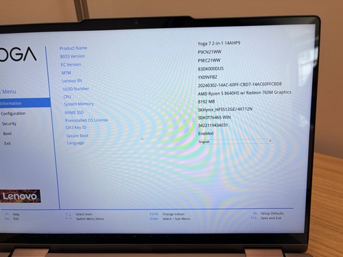 Lenovo Yoga 7 2-in-1 14 Touch Laptop AMD Ryzen 5 8640HS 8GB 512GB - 第 2/15 張圖片