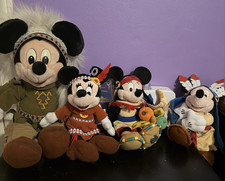 Disney Mickey Mouse Friends Plush Set Native American Costumes Lot of 4