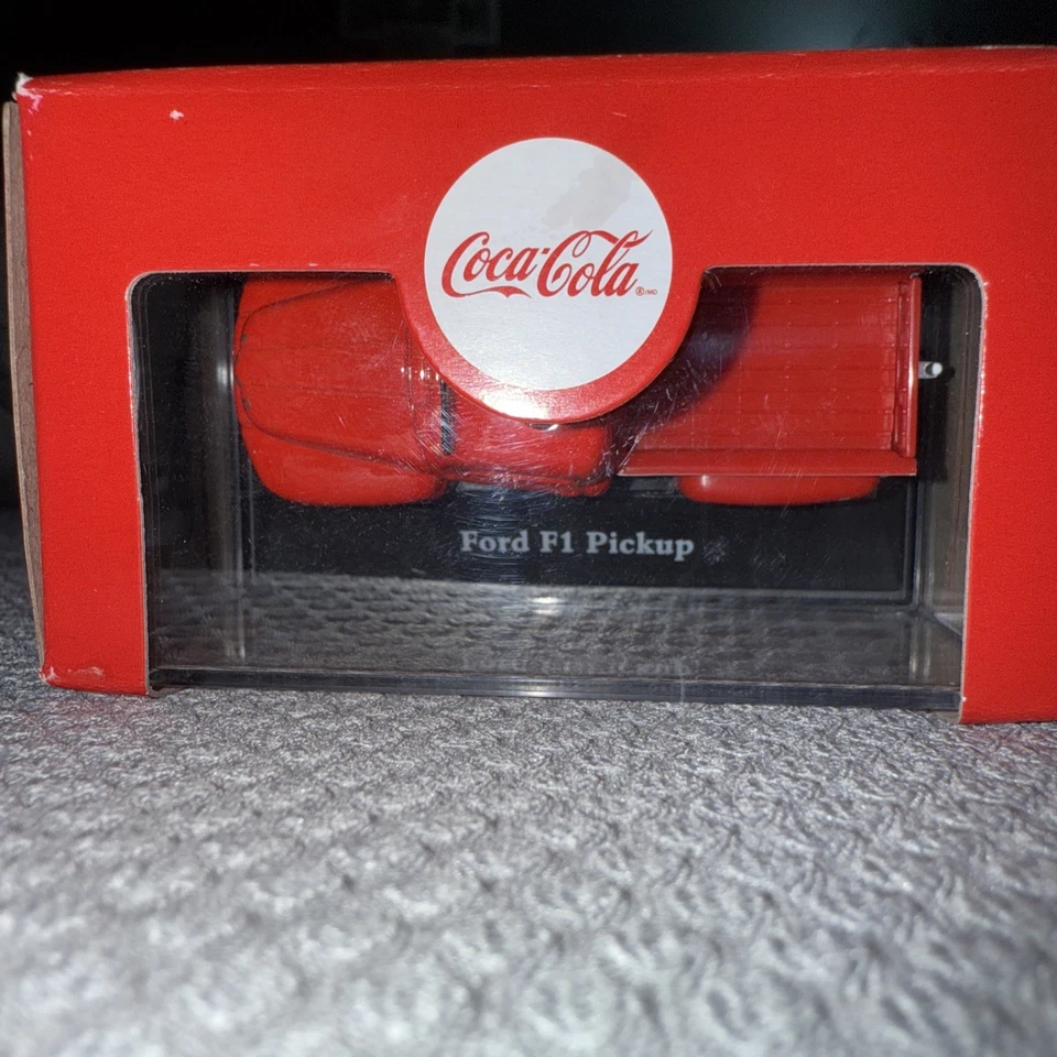 1948 Ford F1 Pickup Truck Diecast Model Car Coca-Cola Red, 1/72 Scale, B20 - Image 3 of 4