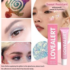 Face Glue Body Glue for Gems Rhinestones, Glitter Glue Long Lasting Washable