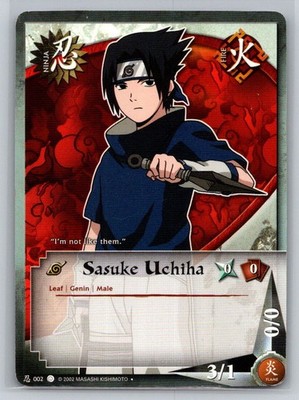2002 Masashi Kishimoto Naruto Card Sasuke Uchiha