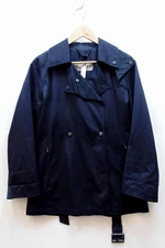 [Used] MAX MARA [Top Grade] RAINWEAR Half Trench Coat Rainwear ・I38 Navy kz50182