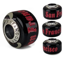 New 100% Authentic PANDORA 925 Ale San Francisco Black Murano Charm ENG793117C00