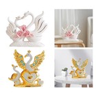 Swan Figurines Animal Ornament Ceramic for Party Birthday Desktop Decor