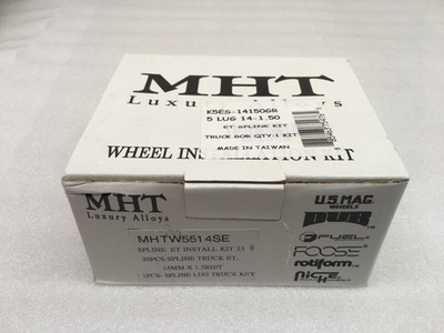 20 MHT Chrome ET Extra Thread Spline 14x1.5 Lug Nuts for Aftermarket Rims 1.4 