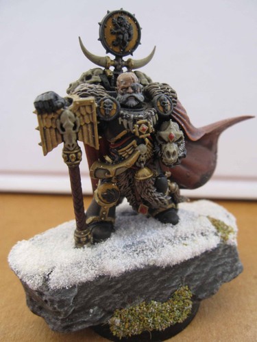 40K Space Wolves Wolf Priest Ulrik the Slayer plastic well painted.