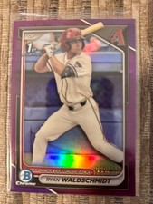 RYAN WALDSCHMIDT 2024 BOWMAN CHROME PURPLE 1ST ROOKIE RC #'D /250 MLB  STAR