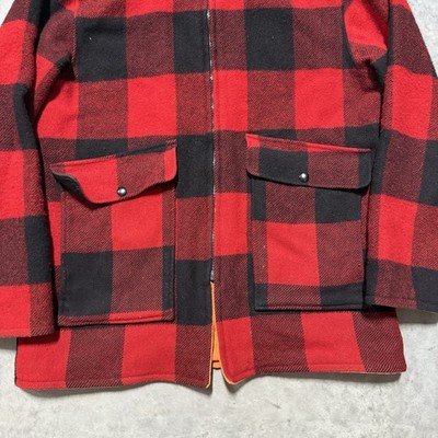 P*N様 Woolrich 70s WoolJacket 超美品Red Plai Vintage Woolrich Jacket 1970s Men's Large Plaid Buffalo Flannel