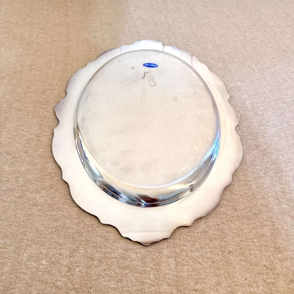 Bandeja plateada Reed & Barton 1106 Tara Hall 18,5” bandeja ovalada vintage ornamentada Foto 3 de 4