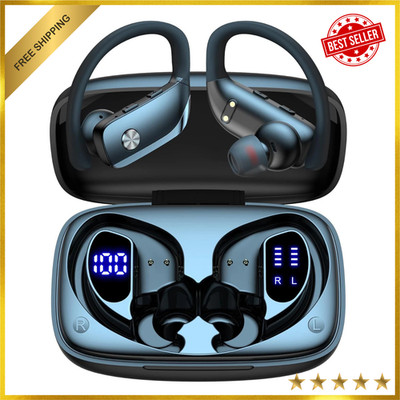 Ear Buds Wireless Earbuds Bluetooth Headphones with 80H Playtime LED Display Cas