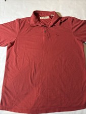 Mens Tommy Bahama 57 Modal 43 Polyester Medium Maroon Short Sleeve Polo Shirt