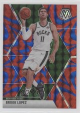 2019-20 Panini Mosaic Reactive Blue Prizm Brook Lopez #105 fm0