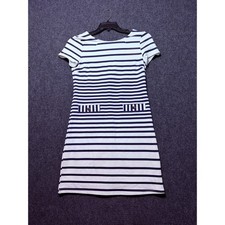 Jean-Pierre Klifa Striped Mini Dress Women Size Small White Blue Nautical