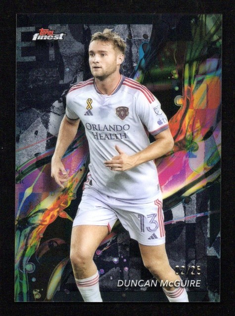 2024 Topps Finest Mls Common Duncan McGuire #60 Black Refractor /25