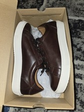 Boggi Milano Brown Leather Trainers Size 9 (HALF PRICE SALE)