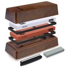 SHANZU 2PCS Knife Sharpening Stone Kit with S...