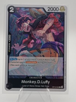 Monkey.D.Luffy OP16-095 R The Time of Battle Foil English One Piece