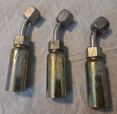 #ad 3 EATON WEATHERHEAD 04U 684 HOSE END 45 DEG. 1 4#x27;#x27; FEMALE Crimp Fittings $19.00